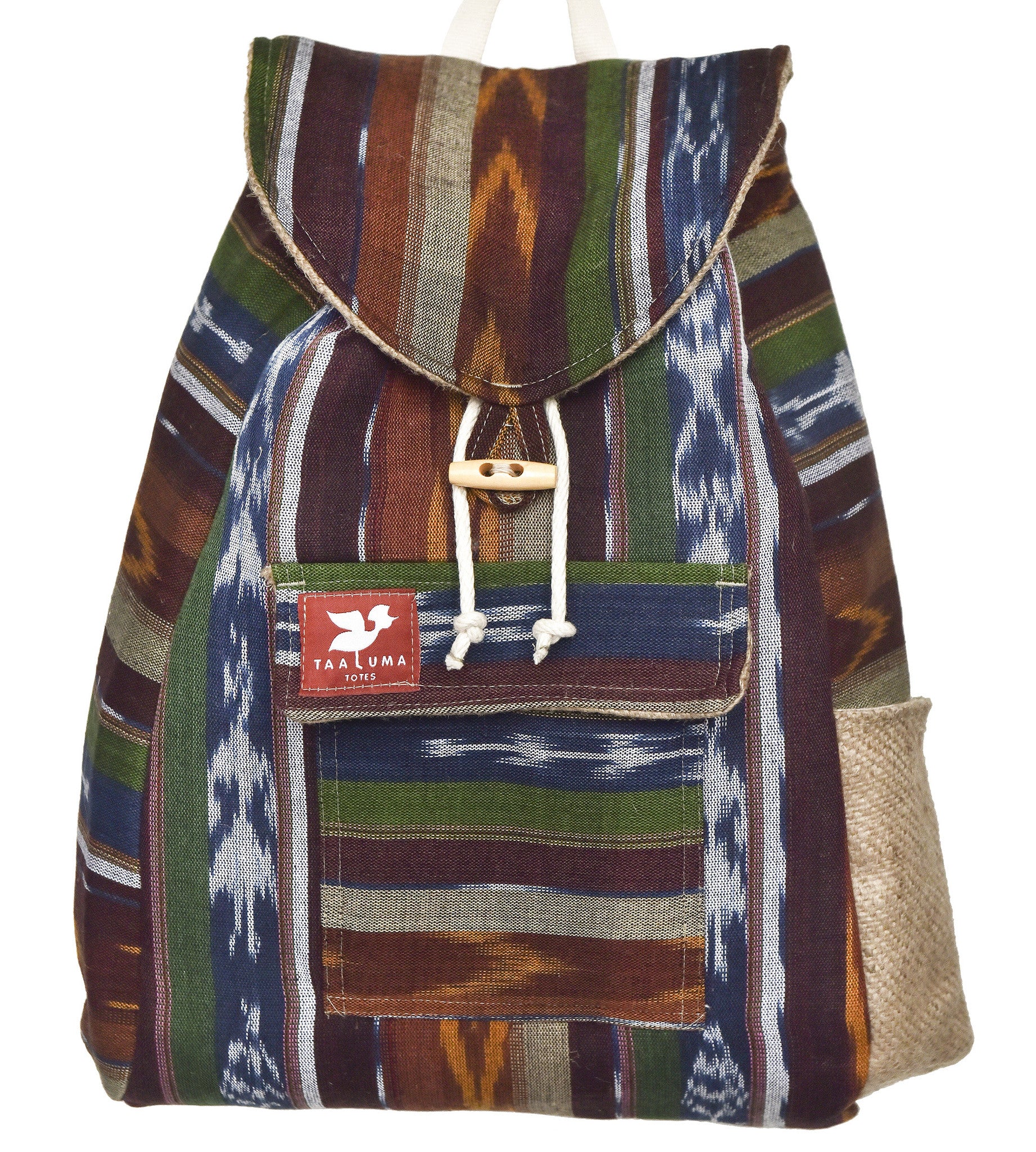 Taaluma Guatemala Tote backpack green EUC Mexico Backpack Tote – TAALUMA main image 3