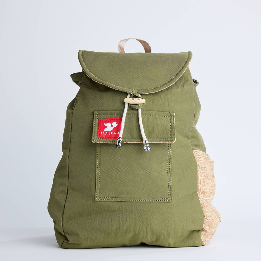 Taaluma Guatemala Tote backpack green EUC Guatemala Tote – TAALUMA main image 2